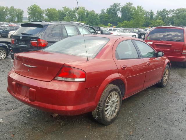 1C3EL46X46N272821 - 2006 CHRYSLER SEBRING RED photo 4