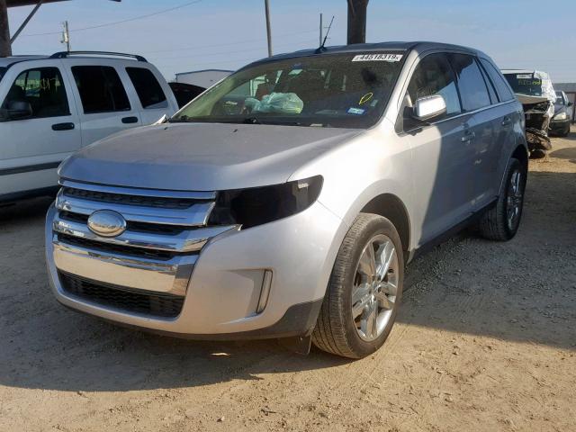 2FMDK3KC2DBA45297 - 2013 FORD EDGE LIMIT SILVER photo 2