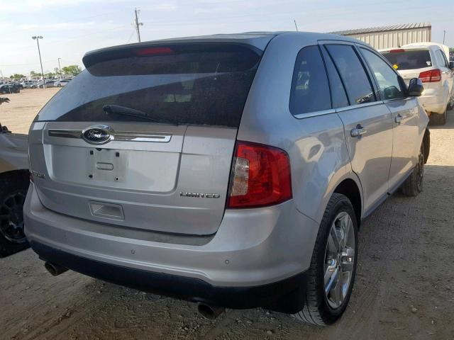 2FMDK3KC2DBA45297 - 2013 FORD EDGE LIMIT SILVER photo 4