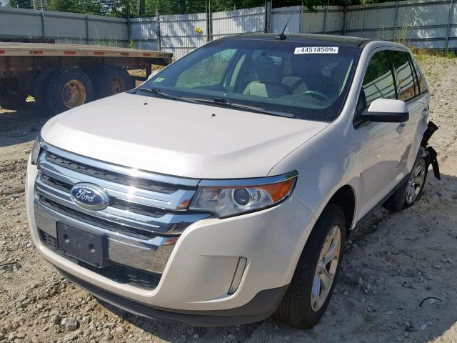 2FMDK4JC0CBA71340 - 2012 FORD EDGE SEL WHITE photo 2