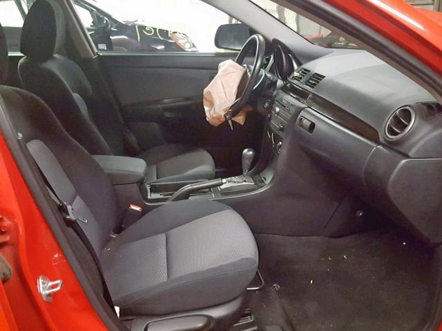 JM1BK12F671715802 - 2007 MAZDA 3 I RED photo 5