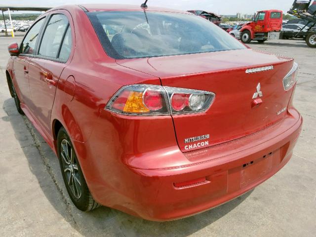 JA32U2FU9HU007907 - 2017 MITSUBISHI LANCER ES RED photo 3