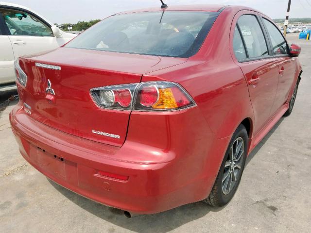 JA32U2FU9HU007907 - 2017 MITSUBISHI LANCER ES RED photo 4