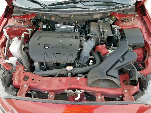 JA32U2FU9HU007907 - 2017 MITSUBISHI LANCER ES RED photo 7