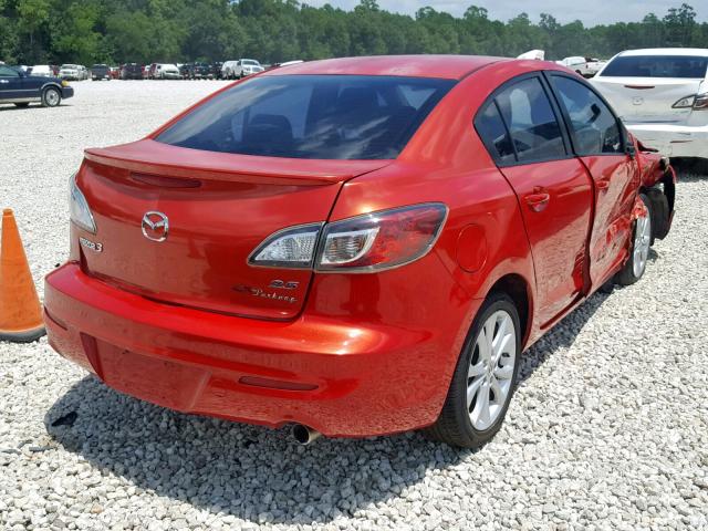 JM1BL1S54A1138909 - 2010 MAZDA 3 S RED photo 4