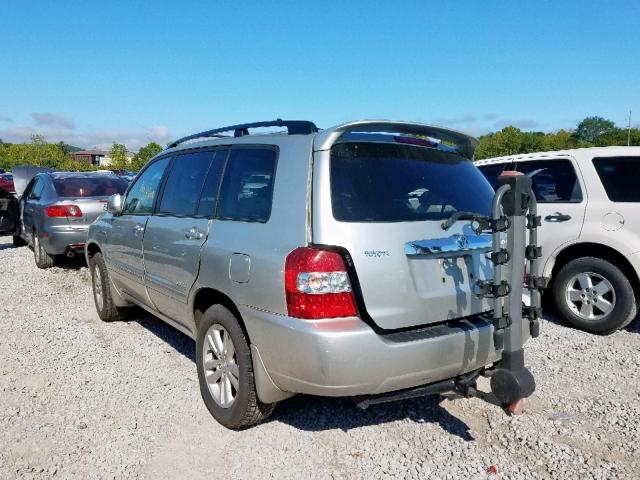 JTEDW21A960009402 - 2006 TOYOTA HIGHLANDER SILVER photo 3