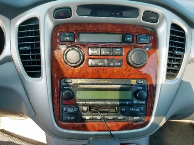 JTEDW21A960009402 - 2006 TOYOTA HIGHLANDER SILVER photo 9