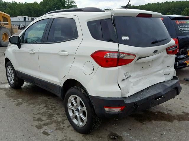 MAJ6P1UL4JC222935 - 2018 FORD ECOSPORT S WHITE photo 3