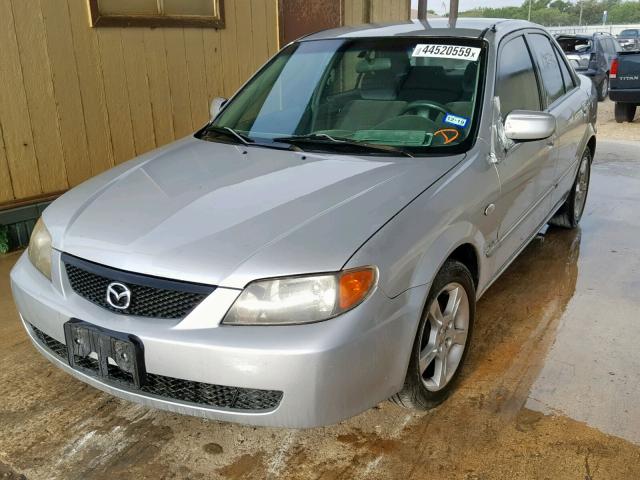 JM1BJ225130215577 - 2003 MAZDA PROTEGE DX SILVER photo 2