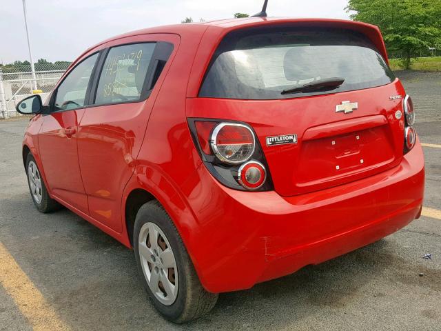 1G1JA6SH9E4224061 - 2014 CHEVROLET SONIC LS RED photo 3