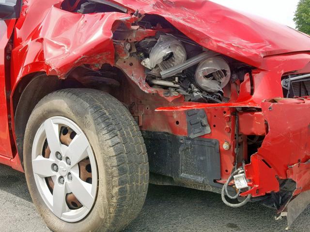 1G1JA6SH9E4224061 - 2014 CHEVROLET SONIC LS RED photo 9