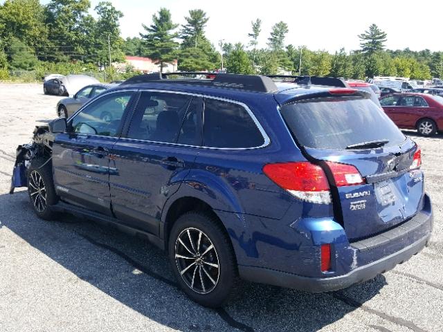 4S4BRDJC7B2382965 - 2011 SUBARU OUTBACK 3. BLUE photo 3