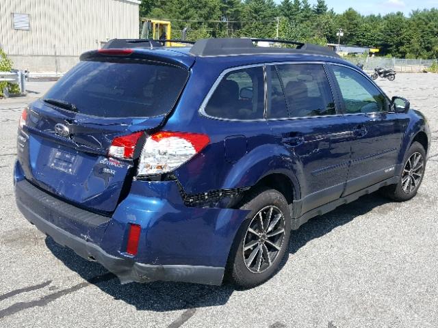 4S4BRDJC7B2382965 - 2011 SUBARU OUTBACK 3. BLUE photo 4