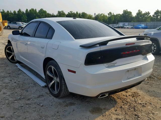 2C3CDXHG2EH360406 - 2014 DODGE CHARGER SX WHITE photo 3