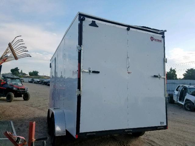 7HVBE1425KA000687 - 2019 CARGO TRAILER WHITE photo 3