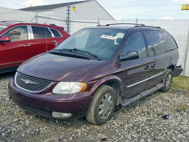 2C8GP64L44R508385 - 2004 CHRYSLER TOWN & COU MAROON photo 2