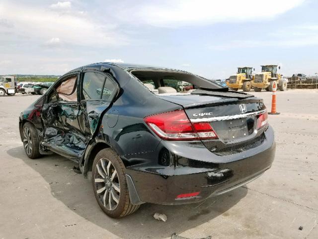 2HGFB2F93FH527266 - 2015 HONDA CIVIC EXL 黑色 照片 3