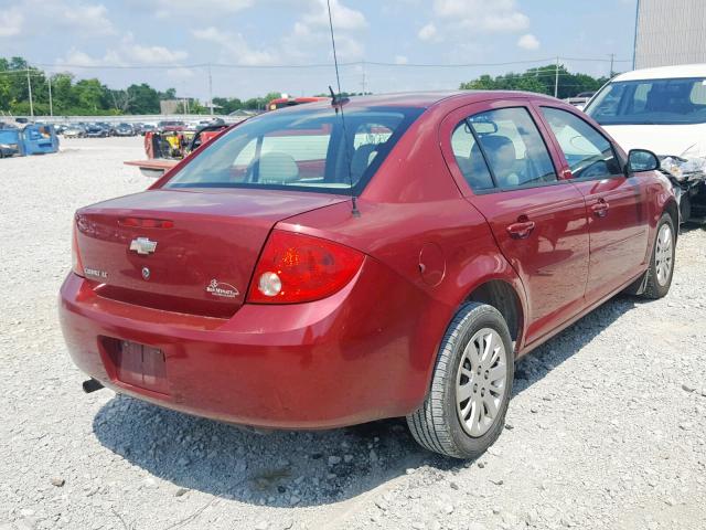 1G1AT58H497277556 - 2009 CHEVROLET COBALT LT RED photo 4