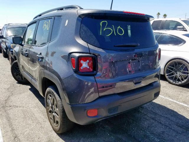 ZACCJBAB3JPH21835 - 2018 JEEP RENEGADE S შავი ფოტო 3