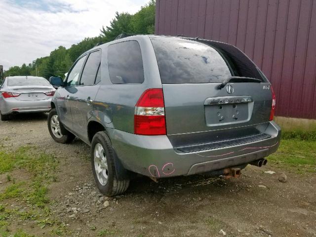 2HNYD18671H525344 - 2001 ACURA MDX TOURIN GRAY photo 3