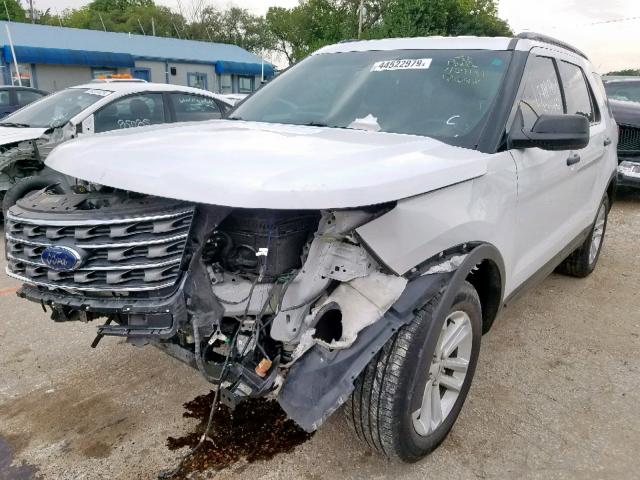 1FM5K8B88GGA95812 - 2016 FORD EXPLORER WHITE photo 2