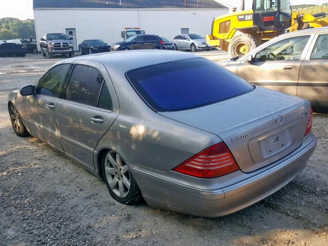 WDBNG84J53A367850 - 2003 MERCEDES-BENZ S 500 4MAT SILVER photo 3