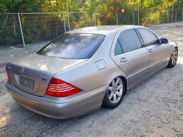 WDBNG84J53A367850 - 2003 MERCEDES-BENZ S 500 4MAT SILVER photo 4