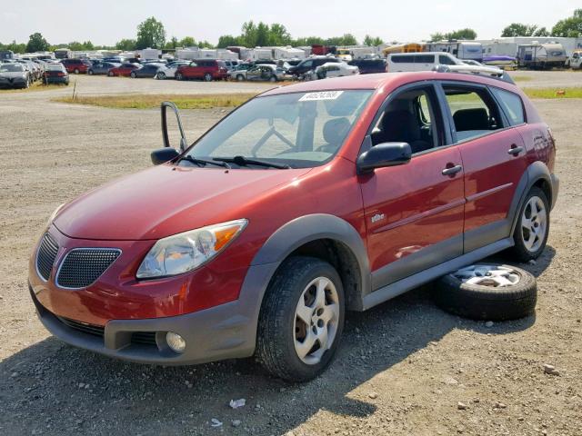 5Y2SL65886Z426895 - 2006 PONTIAC VIBE MAROON photo 2