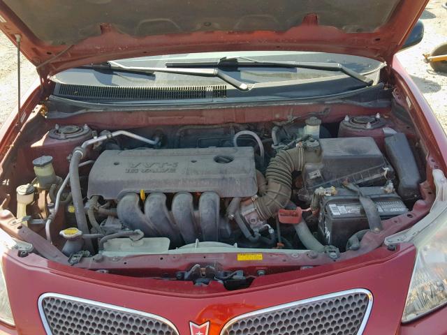 5Y2SL65886Z426895 - 2006 PONTIAC VIBE MAROON photo 7