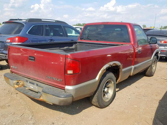 1GCCS1444W8177204 - 1998 CHEVROLET S TRUCK S1 RED photo 4