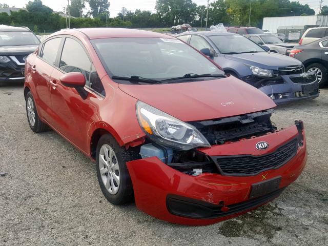 KNADM4A33E6370379 - 2014 KIA RIO LX RED photo 1