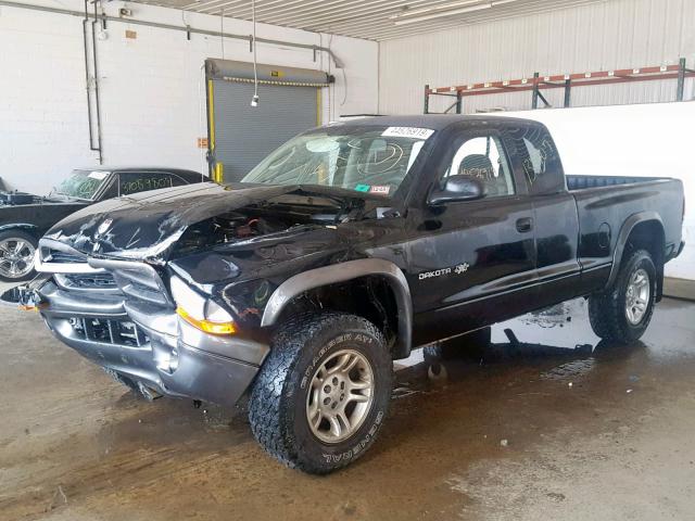 1B7GG12X32S526446 - 2002 DODGE DAKOTA BAS BLACK photo 2