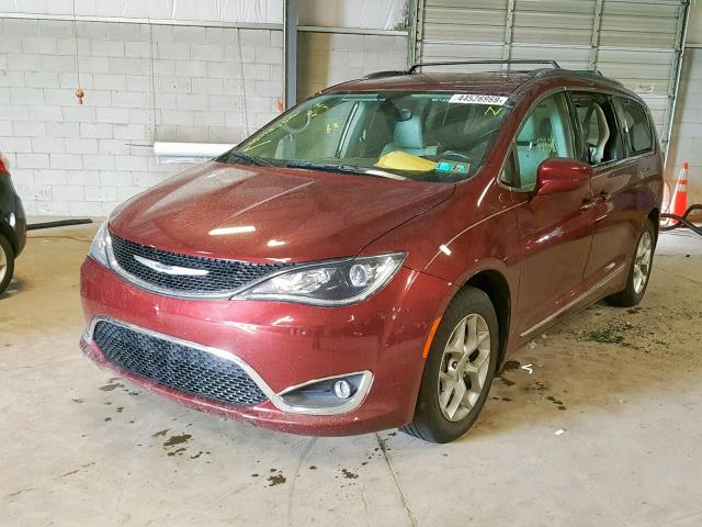 2C4RC1BG3JR350860 - 2018 CHRYSLER PACIFICA T MAROON photo 2