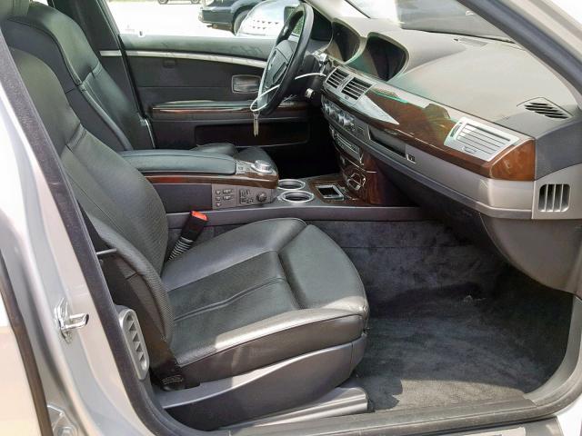 WBAHN83547DT65811 - 2007 BMW 750 SILVER photo 5