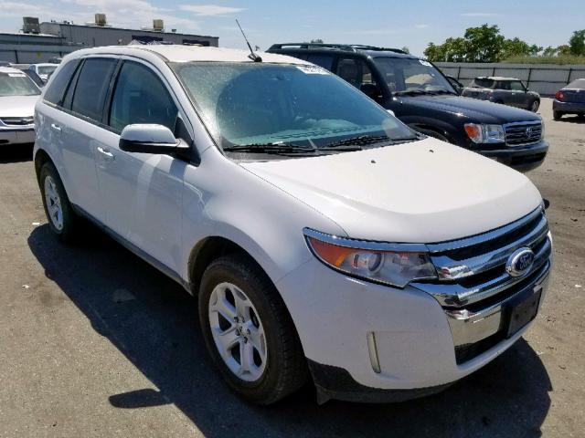 2FMDK3JC9EBB24386 - 2014 FORD EDGE SEL WHITE photo 1