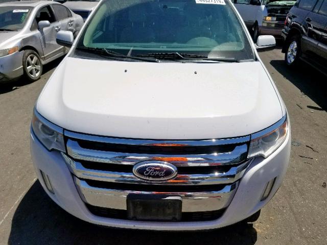 2FMDK3JC9EBB24386 - 2014 FORD EDGE SEL WHITE photo 9