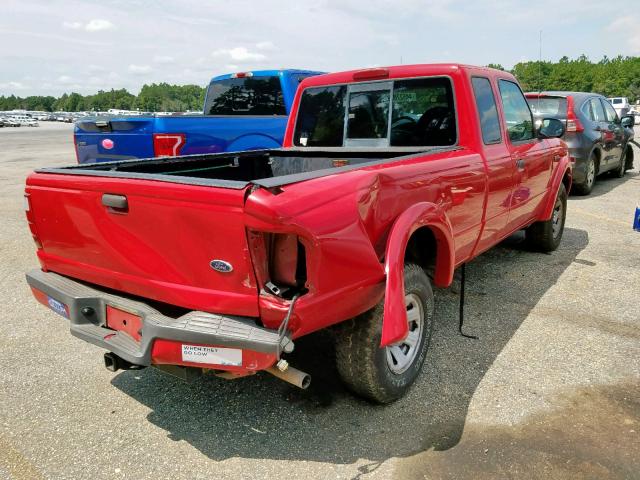 1FTYR14U73TA44270 - 2003 FORD RANGER SUP RED photo 4