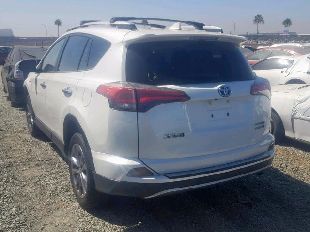 JTMDJREV7JD166632 - 2018 TOYOTA RAV4 HV LI WHITE photo 3