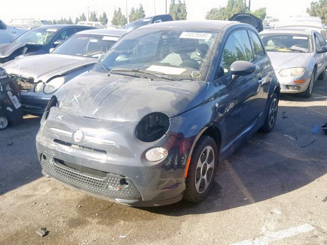 3C3CFFGE0HT565514 - 2017 FIAT 500 ELECTR GRAY photo 2