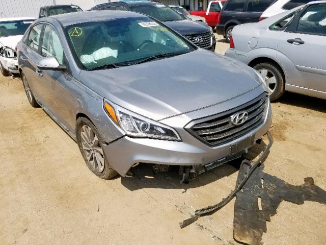 5NPE34AF8FH105470 - 2015 HYUNDAI SONATA SPO SILVER photo 1