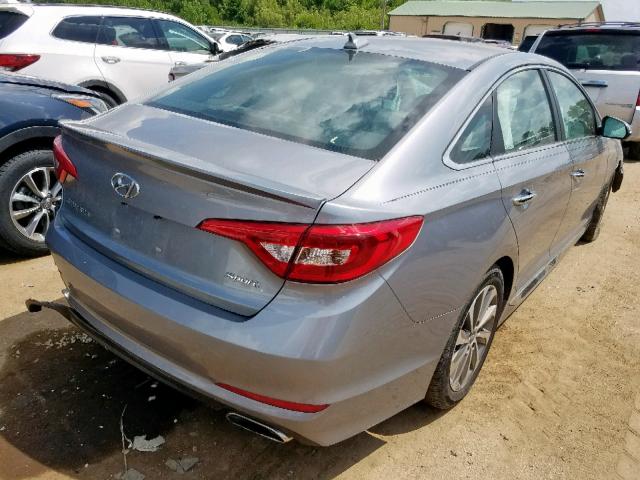 5NPE34AF8FH105470 - 2015 HYUNDAI SONATA SPO SILVER photo 4