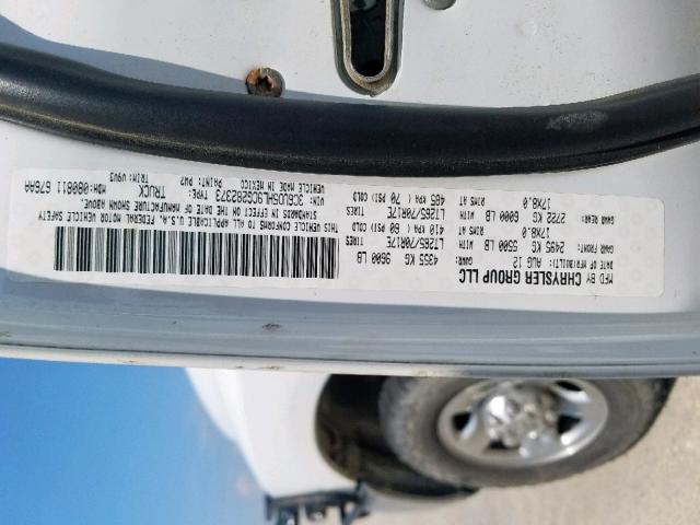 3C6UD5HL9CG282373 - 2012 DODGE RAM 2500 S თეთრი ფოტო 10