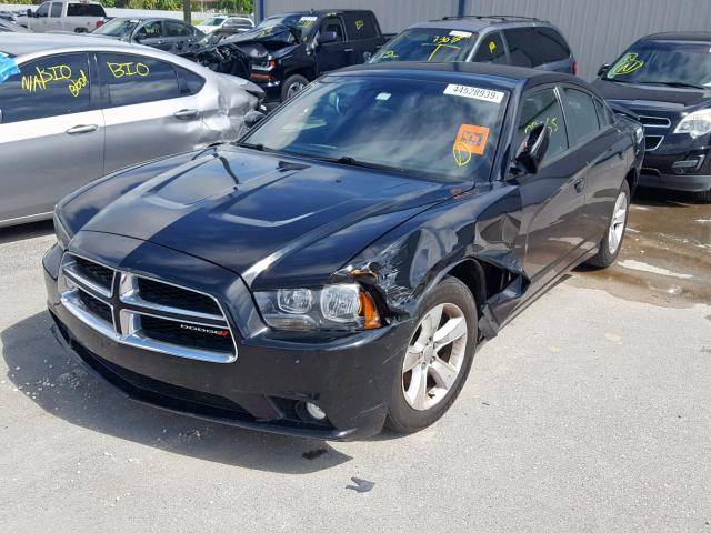 2C3CDXHG6DH518907 - 2013 DODGE CHARGER SX BLACK photo 2