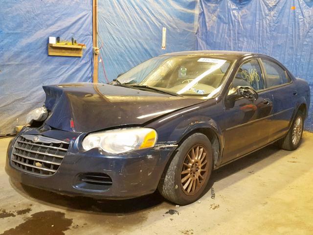 1C3EL46X94N240704 - 2004 CHRYSLER SEBRING LX BLUE photo 2