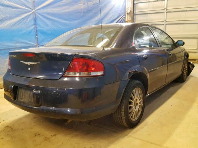 1C3EL46X94N240704 - 2004 CHRYSLER SEBRING LX BLUE photo 4