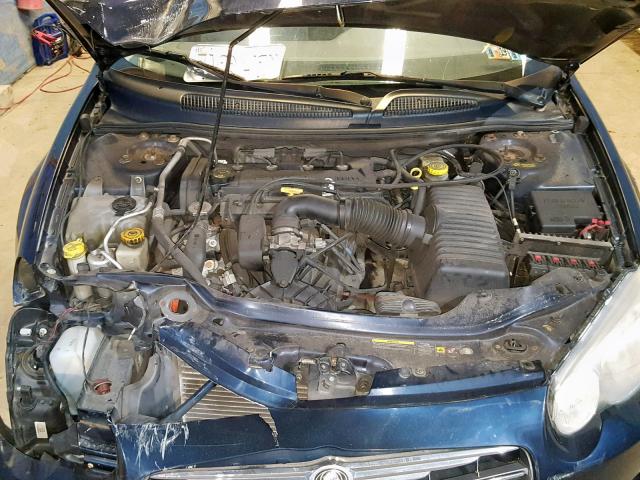 1C3EL46X94N240704 - 2004 CHRYSLER SEBRING LX BLUE photo 7