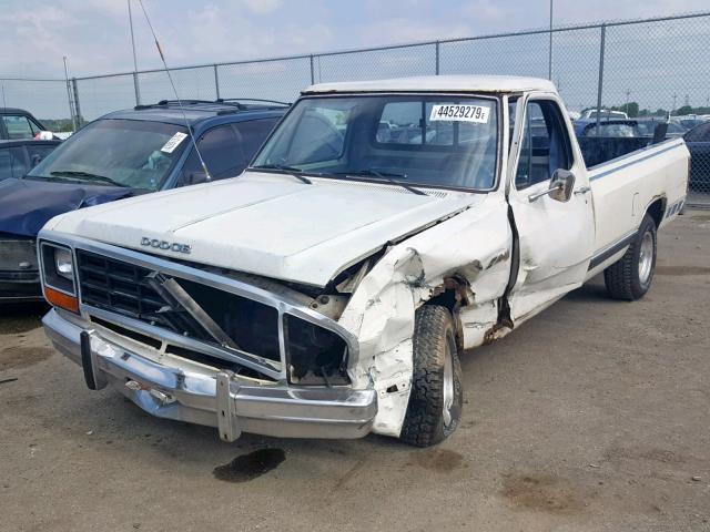 1B7HD14T6FS717386 - 1985 DODGE D-SERIES D WHITE photo 2