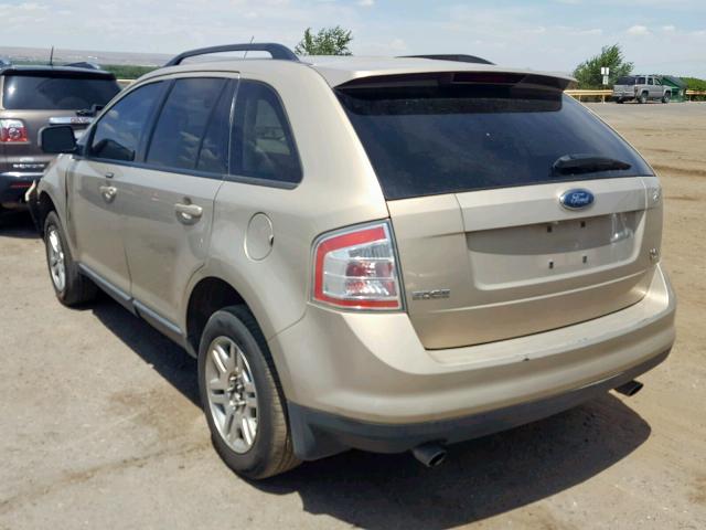 2FMDK48C87BA65264 - 2007 FORD EDGE SEL GOLD photo 3