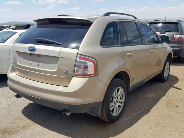 2FMDK48C87BA65264 - 2007 FORD EDGE SEL GOLD photo 4