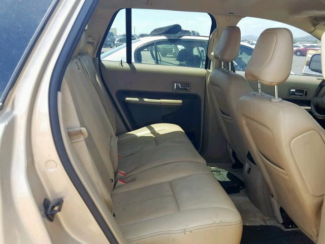 2FMDK48C87BA65264 - 2007 FORD EDGE SEL GOLD photo 6